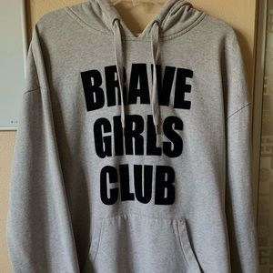 gray brave girls club hoodie